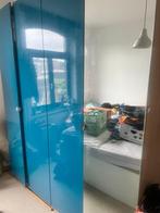 Gedemonteerde kledingkast (Ikea) 4 deuren blauw, Ophalen, Gebruikt, Met hangruimte, 200 cm of meer