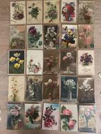 107 cartes de nouvel an, carte postale FLEURS FLOWERS 1900, Enlèvement ou Envoi