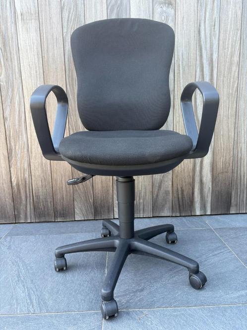 Bureaustoel, stoffen bekleding, zwart, Huis en Inrichting, Bureaustoelen, Zo goed als nieuw, Bureaustoel, Zwart, Ergonomisch, Ophalen