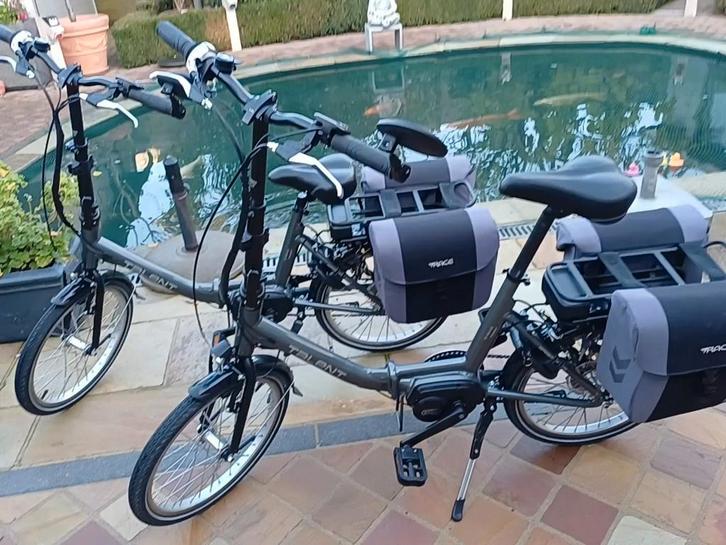 2 elektrische plooifietsen in perfecte staat, Fietsen en Brommers, Elektrische fietsen, Zo goed als nieuw, Minder dan 47 cm, 50 km per accu of meer