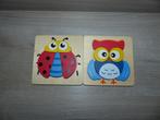 Playtive 2 houten steekpuzzels - samen € 2, Kinderen en Baby's, Gebruikt, Ophalen of Verzenden