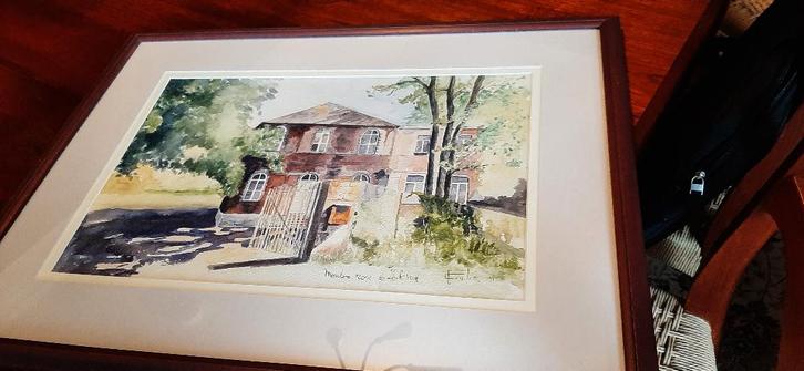 Tableau encadré. Le Moulin Rose Linkebeek 1995, Maison & Meubles, Accessoires pour la Maison | Cadres, Utilisé, Enlèvement ou Envoi