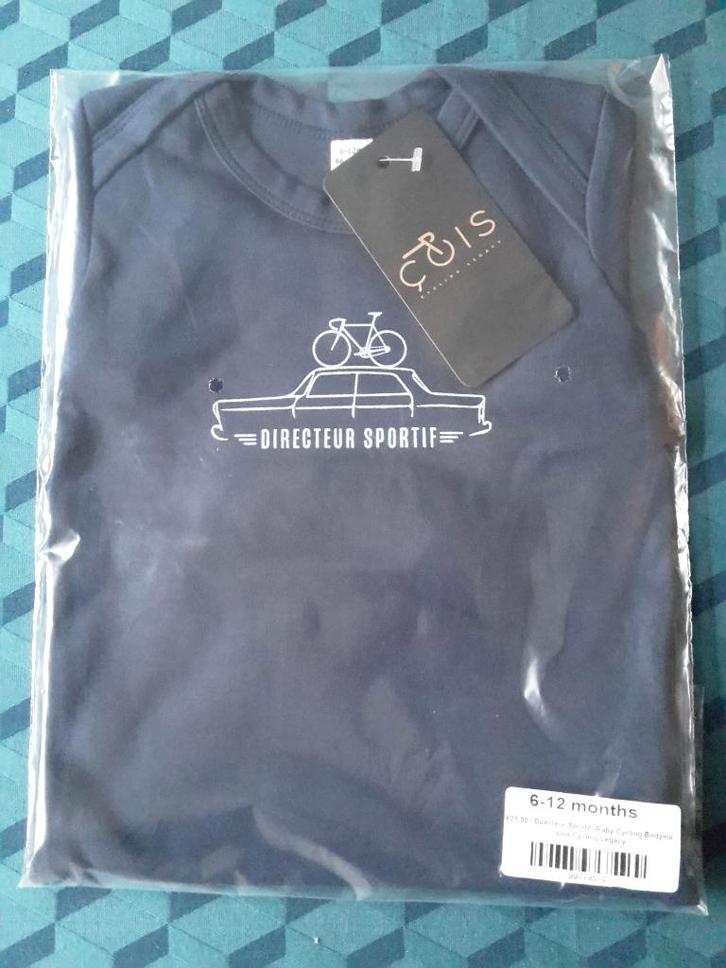 Nieuwe romper 6-12m, voor ouders die van wielrennen houden, Kinderen en Baby's, Babykleding | Maat 62, Nieuw, Jongetje of Meisje