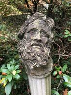 Hercules tuinbeeld in witsteen, Tuin en Terras, Ophalen, Gebruikt, Steen, Mensenbeeld