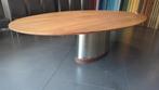 Ovalen tafel uit notenhout vol hout, Ophalen, Zo goed als nieuw