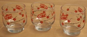 3 verres à coca aux cerises avec un soupçon de cerises, incr, Enlèvement ou Envoi, Neuf