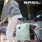 Basil SoHo Dubbele fietstas MIK - Pastelgroen - 41 Liter, Fietsen en Brommers, Fietsaccessoires | Fietstassen, Ophalen of Verzenden