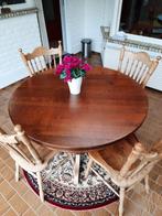 Ronde tafel en 4 stoelen, Huis en Inrichting, Tafels | Eettafels, Gebruikt, Ophalen