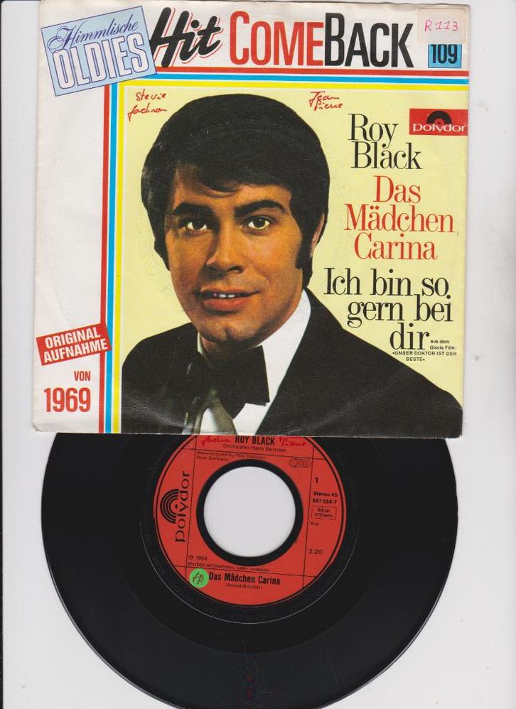 Roy Black – Das Mädchen Carina   Schlager, Cd's en Dvd's, Vinyl Singles, Gebruikt, Single, Pop, 7 inch, Ophalen of Verzenden