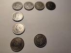 Lot van 8 munten, 1 belga (5 frank) Albert 1, Postzegels en Munten, Ophalen, Munten