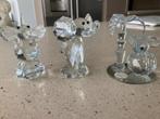 3 miniatuur olifantjes uit boheems kristal, Antiek en Kunst, Antiek | Glaswerk en Kristal, Ophalen of Verzenden