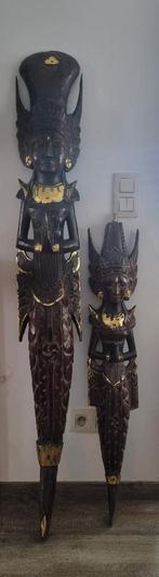Magnifique ensemble de 2 statues balinaises bois exotique, Antiquités & Art, Enlèvement