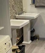 2 lavabo’s op zuil te koop, Huis en Inrichting, Badkamer | Badkamermeubels, Ophalen, Zo goed als nieuw