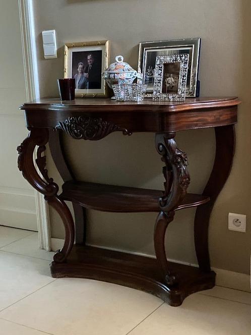 Klassieke Houten Console Tafel met Lade – Elegant & Tijdloos, Huis en Inrichting, Tafels | Bijzettafels, Gebruikt, Overige vormen
