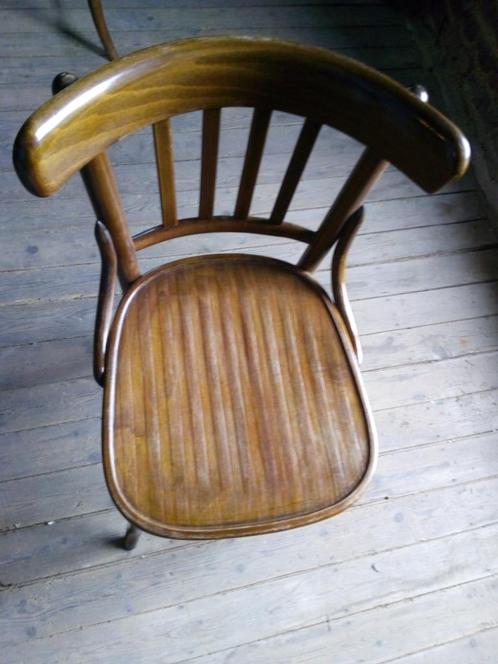 Stoel hout bistro vintage, Huis en Inrichting, Stoelen, Zo goed als nieuw, Drie, Hout, Bruin, Ophalen