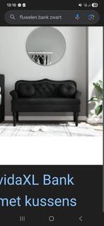 IK ZOEK fluwelen zwart bankje, Ophalen, Zo goed als nieuw