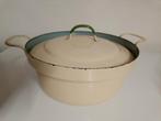 Vintage decoratieve emaille kookpot, Huis en Inrichting, Keuken | Potten en Pannen, Ophalen, Gebruikt