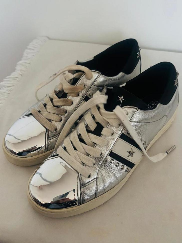 Michael Kors Frankie Stripe sneakers van zilverkleurig metal, Vêtements | Hommes, Chaussures, Comme neuf, Baskets, Autres couleurs