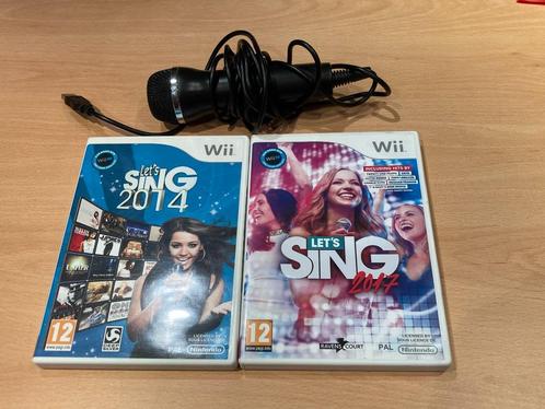 WII sing games (2 stuks) + micro, Games en Spelcomputers, Games | Nintendo Wii, Zo goed als nieuw, Muziek, 3 spelers of meer, Vanaf 3 jaar