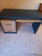 Kinder bureau turquoise blad met hout structuur, Ophalen, Gebruikt, Bureau