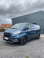 Ford transit custom trail 330 170pk, Auto's, Voorwielaandrijving, Blauw, 2800 kg, Leder