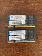 2 x 1GB DDR2 SODIMM, Informatique & Logiciels, Comme neuf, 2 GB, Laptop, DDR2