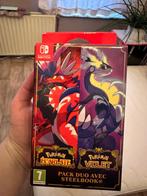 Pokémon Scarlet & Violet Steelbook Switch Duo-pakket *NIEUW*, Games en Spelcomputers, Online, Role Playing Game (Rpg), 3 spelers of meer