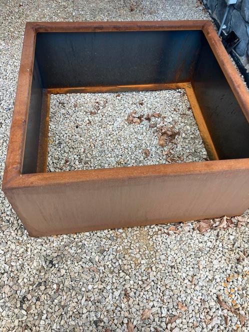 Jardinière acier corten 1m par 1m et 3 mm d’epaisseur, Tuin en Terras, Bloembakken en Plantenbakken, Zo goed als nieuw, Ophalen
