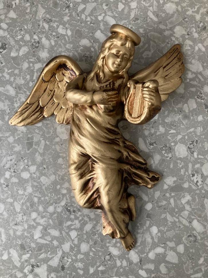 Ange volant, chérubin doré, Antiquités & Art, Art | Sculptures & Bois, Enlèvement ou Envoi