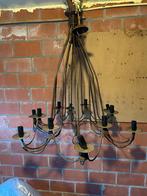 Kroonluchter groot, zwart, Huis en Inrichting, Lampen | Kroonluchters, Ophalen, Gebruikt, Metaal, Klooster, kasteel, herenhuis, feestzaal