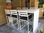 Luxe barset met 700€ extra korting presentatie set 6 stoelen, Tuin en Terras, Ophalen, Nieuw