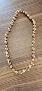 halsketting uit houten kralen, zgst, Ophalen, Zo goed als nieuw, Bruin, Overige materialen