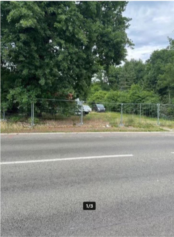 Bouwgrond omheind te huur in Houthalen, 1100 m2., Immo, Gronden en Bouwgronden, 1000 tot 1500 m²