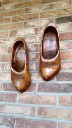 Paire de sabots en bois décoratifs rénovés, Ophalen