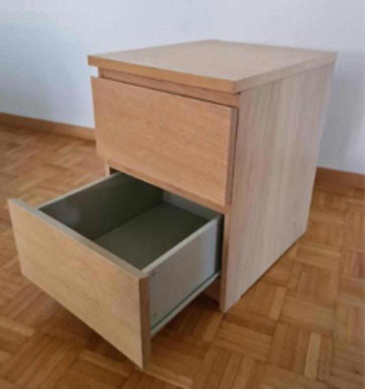 2 Commodes KULLEN IKEA 2 tiroirs, bois, 35x49 cm, Huis en Inrichting, Kasten | Ladekasten, Zo goed als nieuw, Minder dan 100 cm