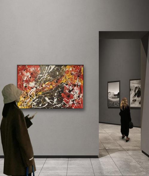 L'amour en feu, Antiquités & Art, Art | Peinture | Abstraite, Enlèvement
