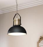 Aluminium zwarte hanglamp diameter 40 cm, Neuf, 75 cm ou plus, Enlèvement, Autres matériaux