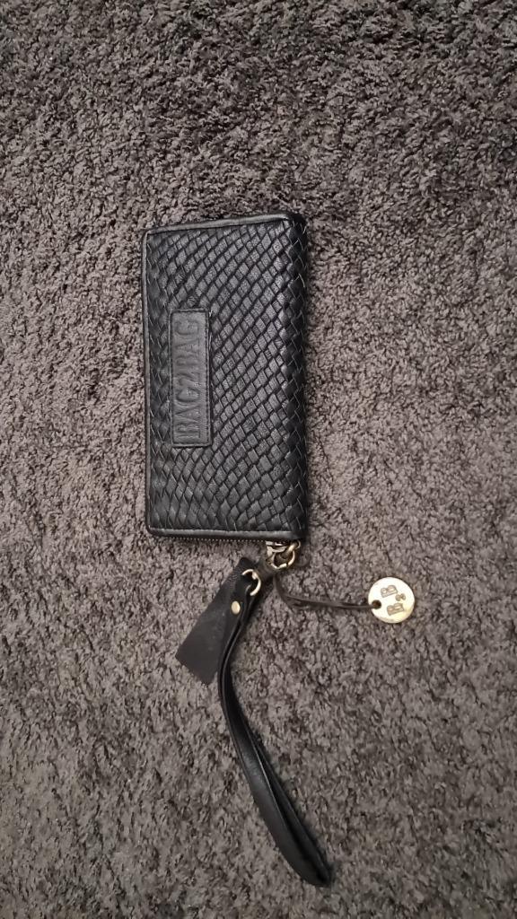 ZGAN Lederen Portemonnee van het merk BAG2BAG, Handtassen en Accessoires, Portemonnees, Zo goed als nieuw, Zwart, Leder, Ophalen of Verzenden