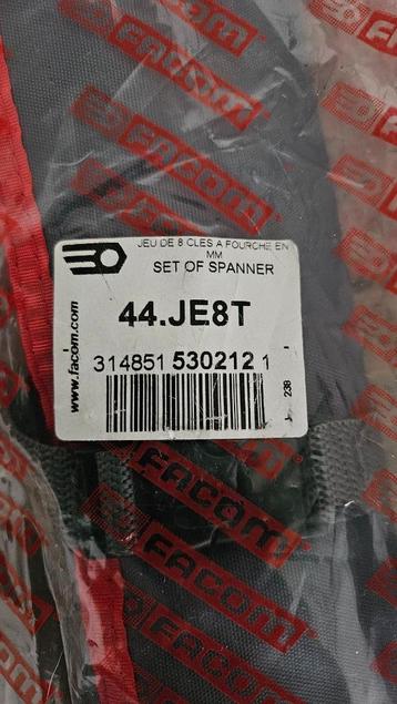 Facom set van 8 steeksleutels, metrische maten - 44.JE8T beschikbaar voor biedingen