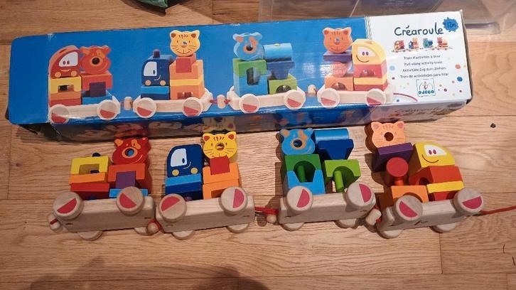 Crearoule mon petit train de la ferme DJECO, Kinderen en Baby's, Speelgoed |Speelgoedvoertuigen, Ophalen