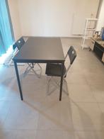 Table avec 2chaises, Maison & Meubles, Enlèvement, Comme neuf, Bois, Deux
