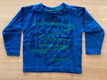 T-shirt longue manche bleu imprimé - 2 ans - 3€ disponible aux enchères