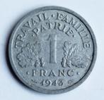 1 franc Frankrijk 1943, Postzegels en Munten, Frankrijk, Ophalen of Verzenden, Losse munt