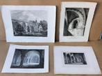 4 Koper gravures St Peters Church Oxford 1796-1833 SALE, Antiek en Kunst, Kunst | Etsen en Gravures, Ophalen of Verzenden