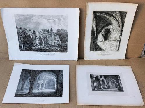 4 Koper gravures St Peters Church Oxford 1796-1833 SALE, Antiek en Kunst, Kunst | Etsen en Gravures, Ophalen of Verzenden