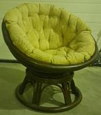 Rotan draaistoel, vintage, Huis en Inrichting, Fauteuils, Ophalen, Gebruikt, Riet of Rotan, 75 tot 100 cm