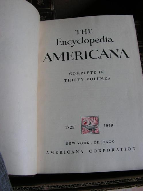 Ensemble complet 30 parties The Encyclopedia Americana 1949, Antiquités & Art, Antiquités | Livres & Manuscrits, Enlèvement