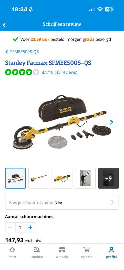 Ponceuse Stanley Fatmaxx, Tickets & Billets, Réductions & Chèques cadeaux, Une personne