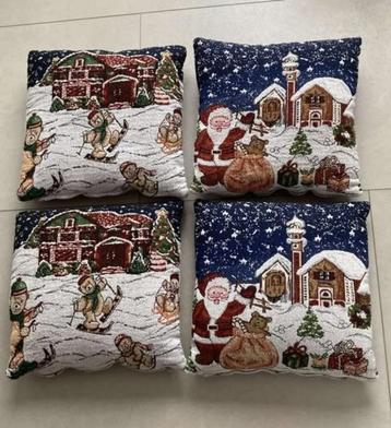 4 kussentjes -  kerst decoratie (36/34 cm.) beschikbaar voor biedingen