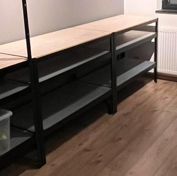 2x Ikea BROR werkbank/werktafel - in nieuwstaat, Doe-het-zelf en Bouw, Werkbanken, Zo goed als nieuw, 70 tot 120 cm, Ophalen